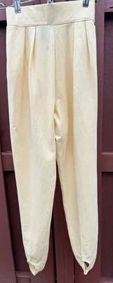 Leggings estribo amarillo mantequilla vintage años 90 nuevos con etiquetas Hunt Club XS Foto 1 de 4