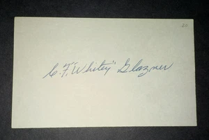 Piratas de 1920: Whitey Glazner, firmado 3x5, muerto 1989 - Imagen 1 de 1