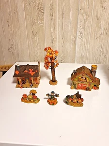 Fall Harvest Village, Original Box, 6 Pieces - Picture 1 of 6