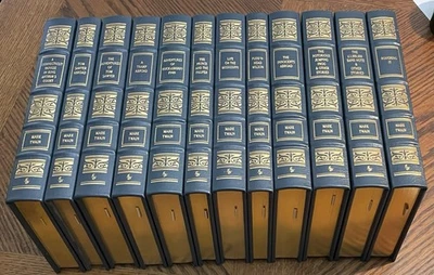 EASTON PRESS Complete Works of Mark Twain 12 Volume Set Leather 1998 Huck Finn - Image 1 of 4