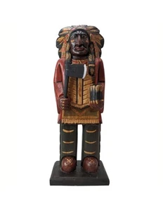 Totem Chef Indien d'Amérique en bois 50cm - Bild 1 von 7