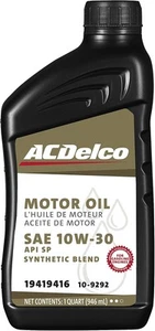 ACDelco Gold 10-9292 (19419416) Synthetic Blend 10W-30 Motor Oil - 1 qt - Picture 1 of 2