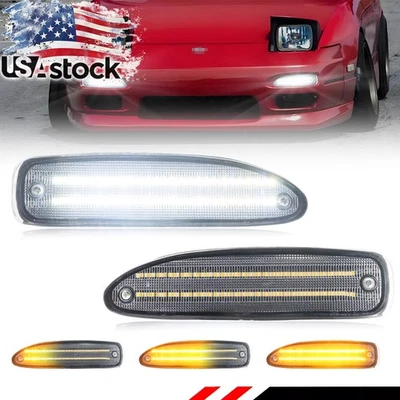 Luces de señal de giro LED transparentes Switchback para Nissan 240SX / 180SX / S13 1991-1994 Foto 1 de 4