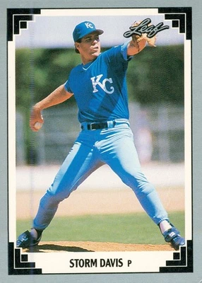 1991 Leaf Storm Davis 161 Royals - Image 1 of 2