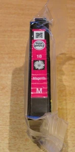 GENUINE EPSON 18 Magenta (red) cartridge ORIGINAL T1803 DAISY fresh sealed ink - Picture 1 of 5