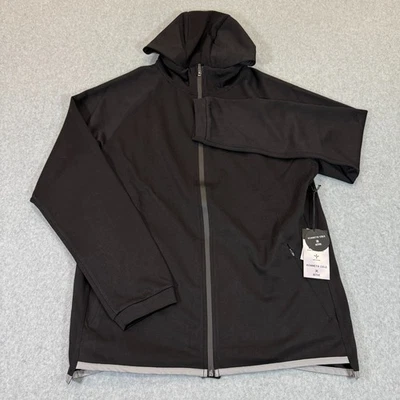 Sudadera con Capucha Kenneth Cole Active The Tech Track Para Hombre L Negra Cremallera Completa Reflectante UPF 50+ Foto 1 de 4