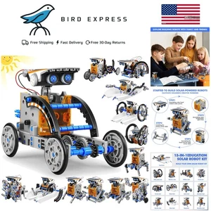 13-in-1 Solar Robot Kit for Kids STEM Educational Science Building Toys Gifts - Picture 1 of 9