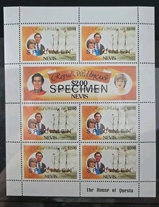 Nevis, Royalty Wedding 1981 , MNH 3 Mini Sheets SPECIMENS - Picture 1 of 3