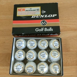 VINTAGE DUNLOP 65 GOLF BALLS STILL IN SEALED WRAPPERS. OPENED NEVER USED - Picture 1 of 3