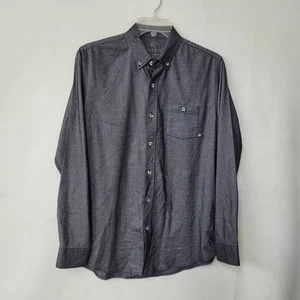 Free Fly Shirt Mens Large Sullivan Bamboo Stretch Button Up Charcoal Chambray - Picture 1 of 16