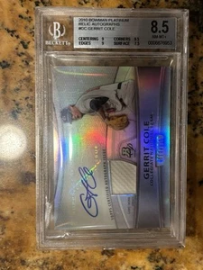 GERRIT COLE 2010 BOWMAN PLATINUM AUTO RELIC REFRACTOR 732/740 - Picture 1 of 2