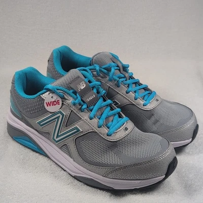 Tênis de corrida New Balance 1540v3 feminino 10,5 de largura prata azul polar W1540SP3 - Imagem 1 de 4