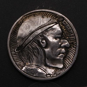 The Jawfather - Bottom Heavy Benny - Handgravierte Münze - Hobo Nickel Gravur - Bild 1 von 3