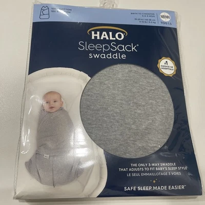 SACO DE DORMIR HALO PAÑAL 100% ALGODÓN - GRIS JASPEADO 1,5 TOG Recién Nacido Foto 1 de 2