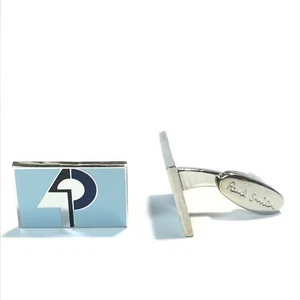 Gemelos Paul Smith Azul Tono Plata Rectangulares Diseño P Gemelos Diseñador - Imagen 1 de 8