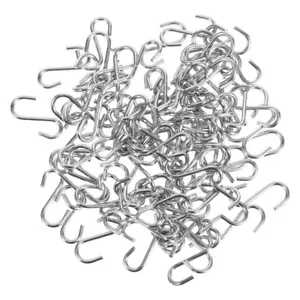 100Pcs Mini S Hooks Stainless Steel S Shaped Hangers for Home and Office Use - Picture 1 of 12