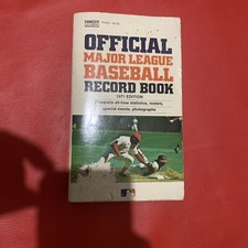 Official Major League Baseball Record Book 1971 Edition Paperback Vintage MLB VG