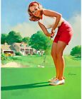 Pinup Girl - Golfer 1972 Poster Canvas Picture Art Movie Car Game Film