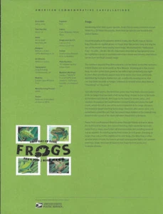 #1922 (55c} Forever Frogs #5405-#5408 página de recuerdos - Imagen 1 de 1