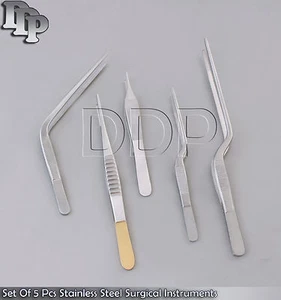 Set mit 5 Stück chirurgischen Instrumenten aus Edelstahl, DS-648 - Bild 1 von 3