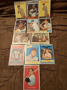 VINTAGE BASEBALL CARD LOT! 1958-64! MUSIAL! BERRA! TED WILLIAMS! KALINE & MORE! - Picture 1 of 10
