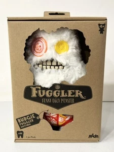 Fuggler Funny Ugly Monster - Budgie Edition 9" Sasquoosh Peluche Bianco #36 / Nuovo - Foto 1 di 3
