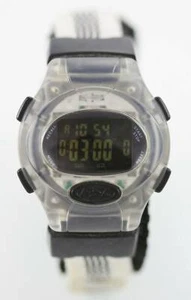 Fossil Watch Mens White Black Nylon Month Date 100m 24hr Light Alarm Chro Quartz - Picture 1 of 3