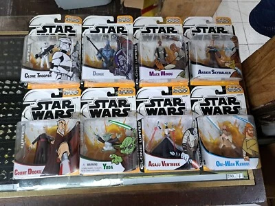 Star Wars Cartoon Network Original Series Clone Wars Complete Set Of 8 Free Ship - Image 1 of 4