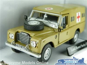 LAND ROVER SERIES 3 MODEL CAR ARMY MILITARY AMBULANCE 1:43 SIZE CARARAMA T3 - Picture 1 of 4