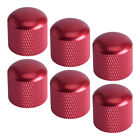 6pcs Red Metal Dome Tone Volume Control Knobs For Electric Guitar Bass Parts New