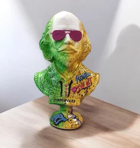 William Shakespeare Pop Art Bust Statue Shelf Decor - Picture 1 of 6