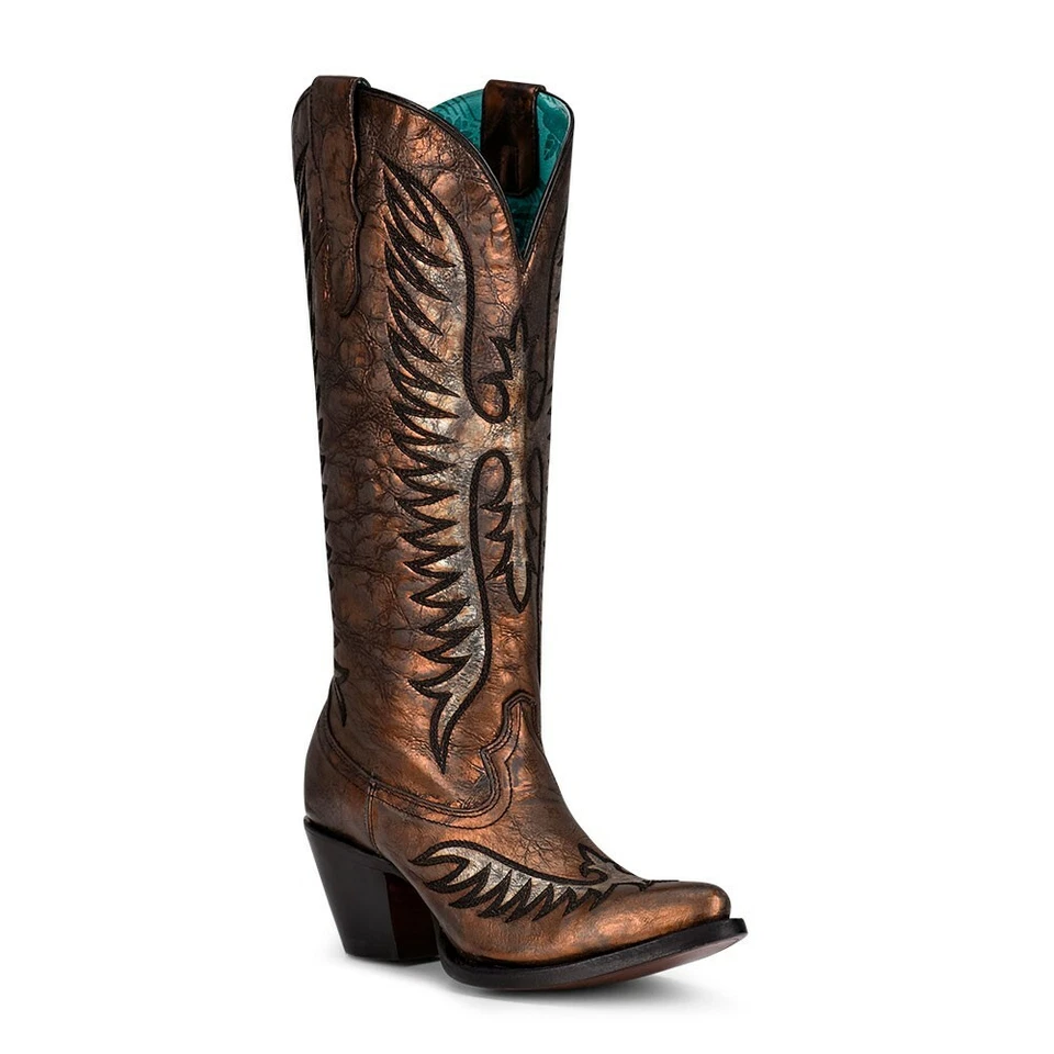 Corral Ladies Embroidery Black and Bronze Boots A4215 - Image 1 of 1