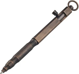 Solid Brass Bolt Action Pen Pocket EDC Signature Ballpoint Collectible Gel Pen - Picture 1 of 14