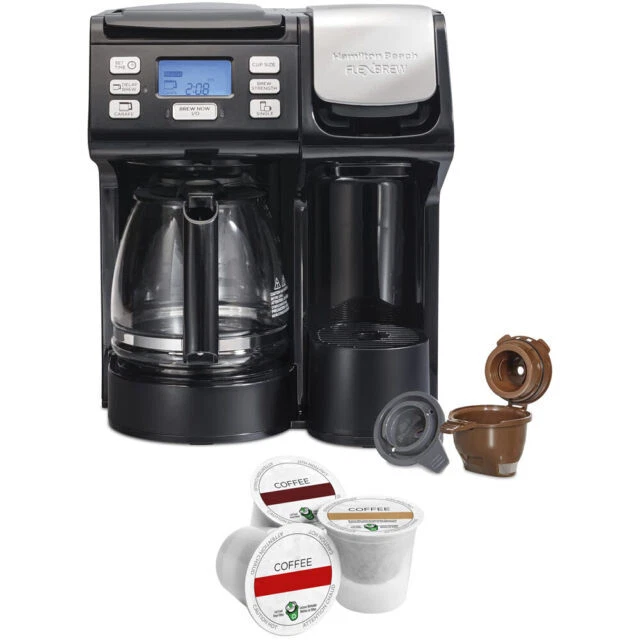 Hamilton Beach FlexBrew Trio 12 Cups Filter Coffee Machine - 49902 (Black)