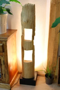 Driftwood Floor Lamp LED 47 3/16in Wood Lamp Light Large Natural Real Wood - Picture 1 of 7