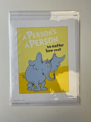 Dr. Seuss "Una persona es una persona sin importar cuán pequeña sea" - Impresión artística Foto 1 de 2
