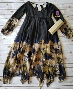 Long Boho Black Dress - FREE SHIPPING - Picture 1 of 1