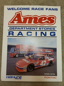 KYLE PETTY, TODD BODINE #42 AMES RACING POSTER CARD 28" X 22" Early 1990s Vintag - Picture 1 of 8