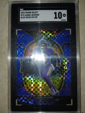2022 Panini Select #75 Lamar Jackson ** Blue ** Prizm 59/199 ** Gem 10 !!! **