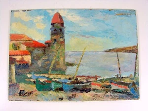 HSP Marine Bord de mer Notre Dame des Anges Collioure Lucien Palaysi (1890 - ) - Imagen 1 de 10