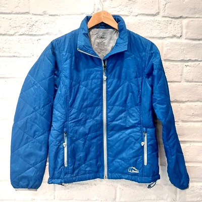 Chaqueta LL Bean Mujer S Petit Azul Primaloft Packaway Ligera Acolchada Puffer Foto 1 de 4