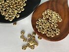 2MM Donut Raw Spacer Gold Plated Brass Beads For DIY Making Macrame Jewelry B53