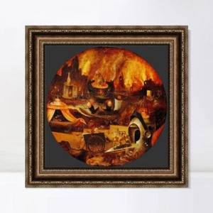Arte en lienzo enmarcado serie de impresión de giclee #032 por Hieronymus Bosch arte de pared decoración - Imagen 1 de 16