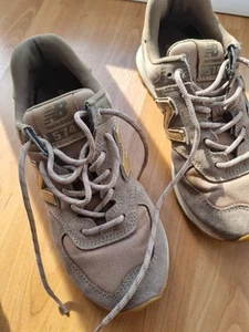 New Balance 574 Trainers Womens UK 5 Brown Suede Running Shoes Gym Casual - Picture 1 of 10