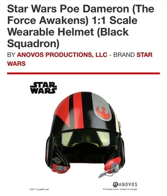 STAR WARS Poe Dameron The Force Awakens 1:1 Scale Wearable Helmet - Image 1 of 4