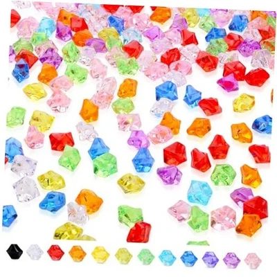  Jarrón multicolor con gemas acrílicas de cubitos de hielo falsos 500 piezas 1 mezcla de colores Foto 1 de 4