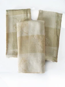 NWT 3 Cotton Country Weave Dragonfly Napkins in Yellow Wheat Tones 16"x17" - Picture 1 of 4
