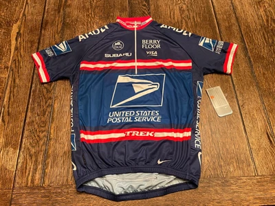 Nuevo con etiquetas 2004 UNITED POSTAL SERVICE (USPS) TREK Nike Hombre L Ciclismo Carreras Jersey Foto 1 de 4