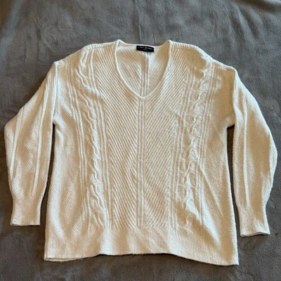 Túnica nova com etiquetas Lane Bryant clássica cabo frontal marfim gola V gola 18/20 V - Imagem 1 de 4