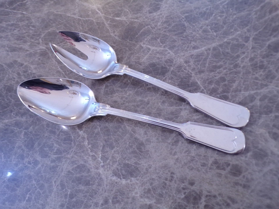 WMF Modell AUGSBURGER FADEN Vorleger Salatbesteck in Cromargan TOP ! - Bild 1 von 2